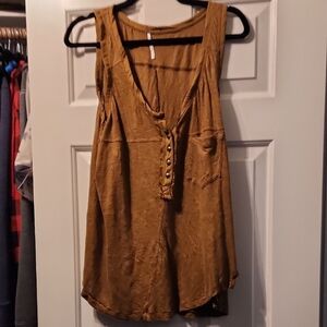 Women's Sleeveless Brown Top